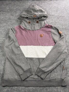 Wanakome Cascade Men's Hoodie Striped Size XXL Cowl Neck Cotton Blend
